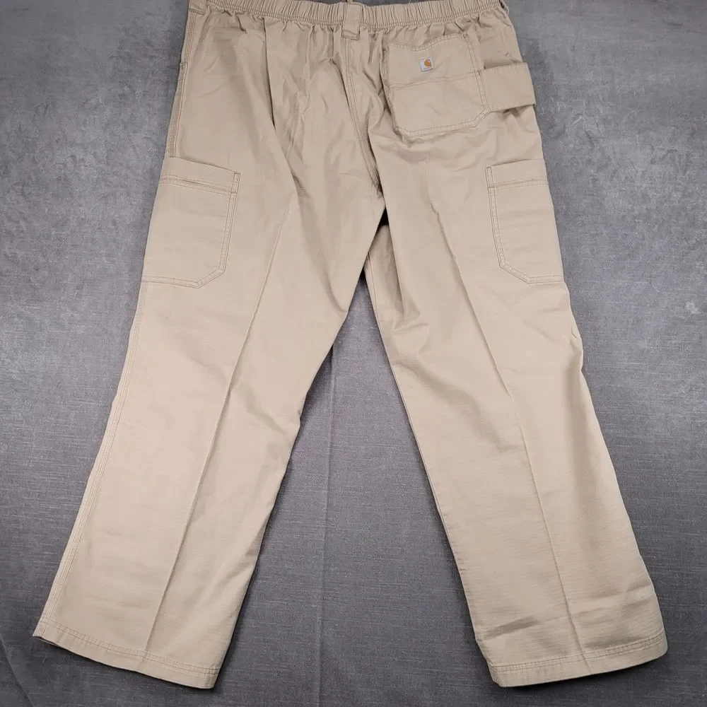 Carhartt Khaki Cargo Work Pants Tactical Ripstop Cotton Utility Trousers Mens XL